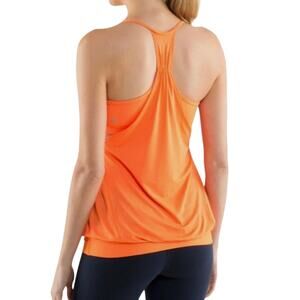 Lululemon No Limits Tank Top Size 8 Bright Orange Racerback Built-In Bra